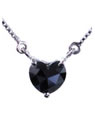 ハート型黒ダイヤペンダント